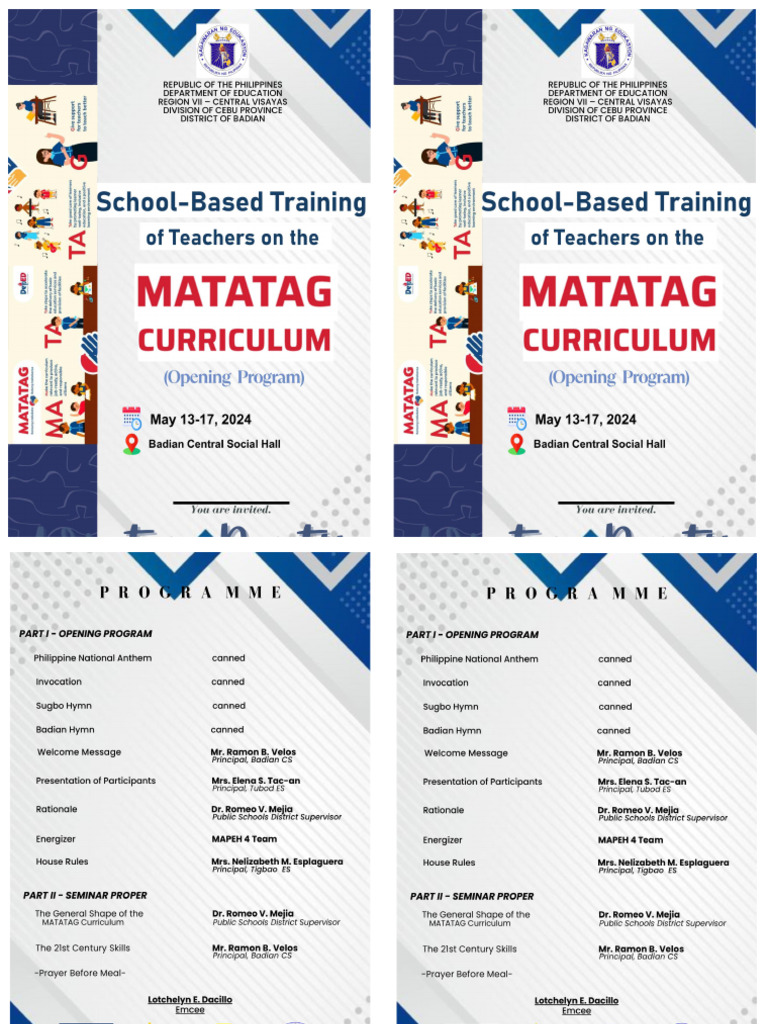Matatag Opening Program | PDF