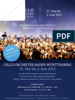Plakat Cello-Orchester Baden-Württemberg 2012