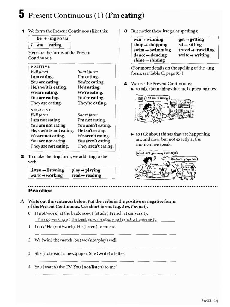 Present Continuous | PDF