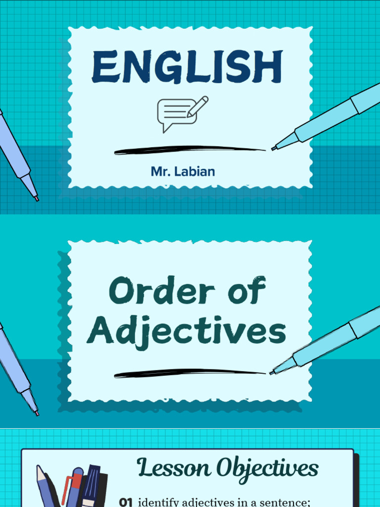 Order of Adjectives Explained | PDF | Adjective | Noun