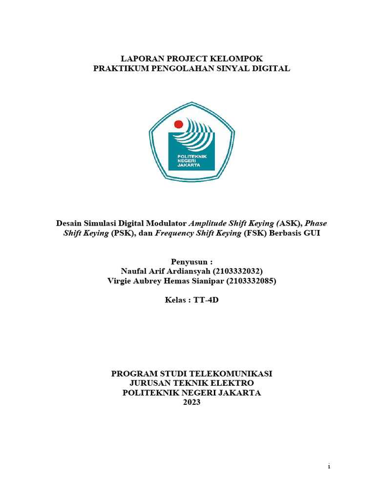 Laporan Project Kelompok 3-Digital Modulator | PDF