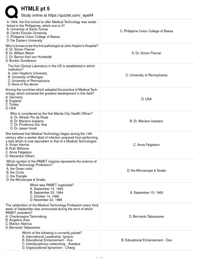 Htmle PT 5 | PDF | Medical Laboratory | Pathology