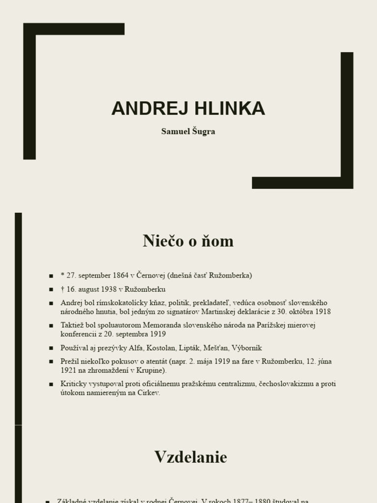 Andrej Hlinka PDF