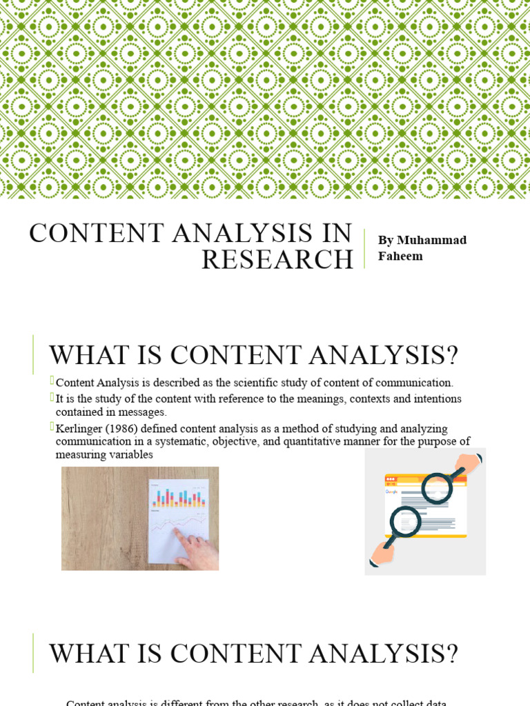 Content Analysis in Research | PDF | Analysis | Qualitative Research