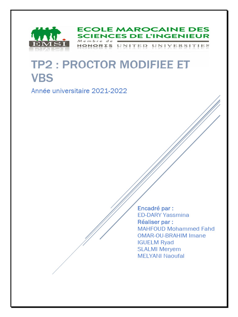 Essai Proctor Modifié et VBS | PDF | Mécanique des sols | Science du sol