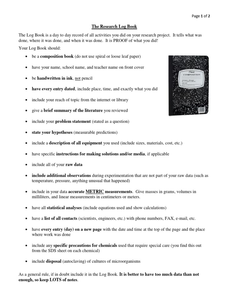Essential Guide to Research Log Books | PDF