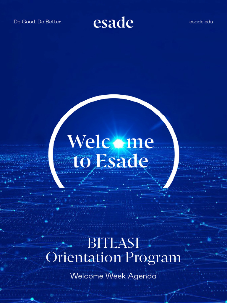 Agenda Welcome Week BITLASI - v1 2 | PDF