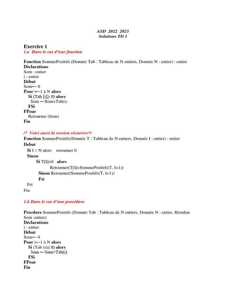 Algorithmes de traitement des tableaux en Python | PDF | Booléen ...