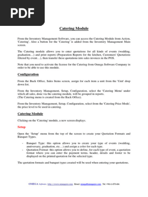 Catering Module