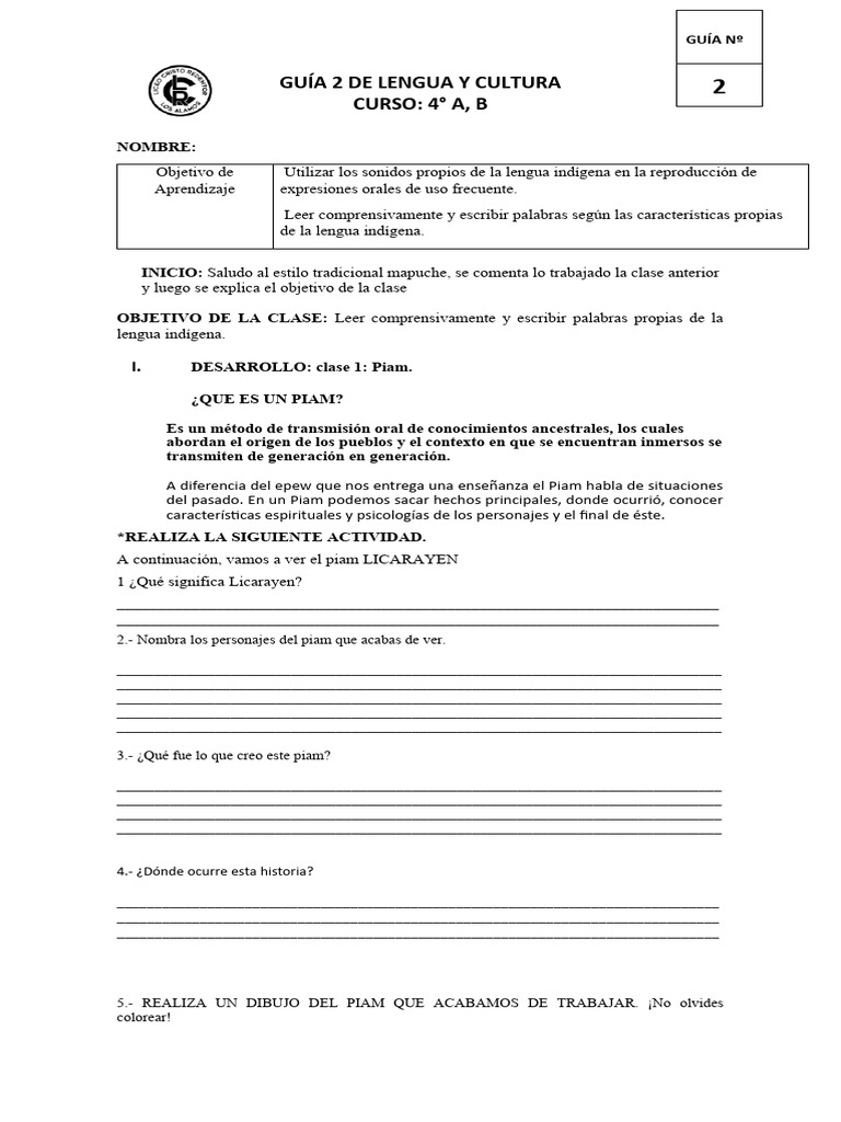 1180 W7VIDyip Guia 2 Cuarto 2024 | PDF | Artes del Lenguaje y ...