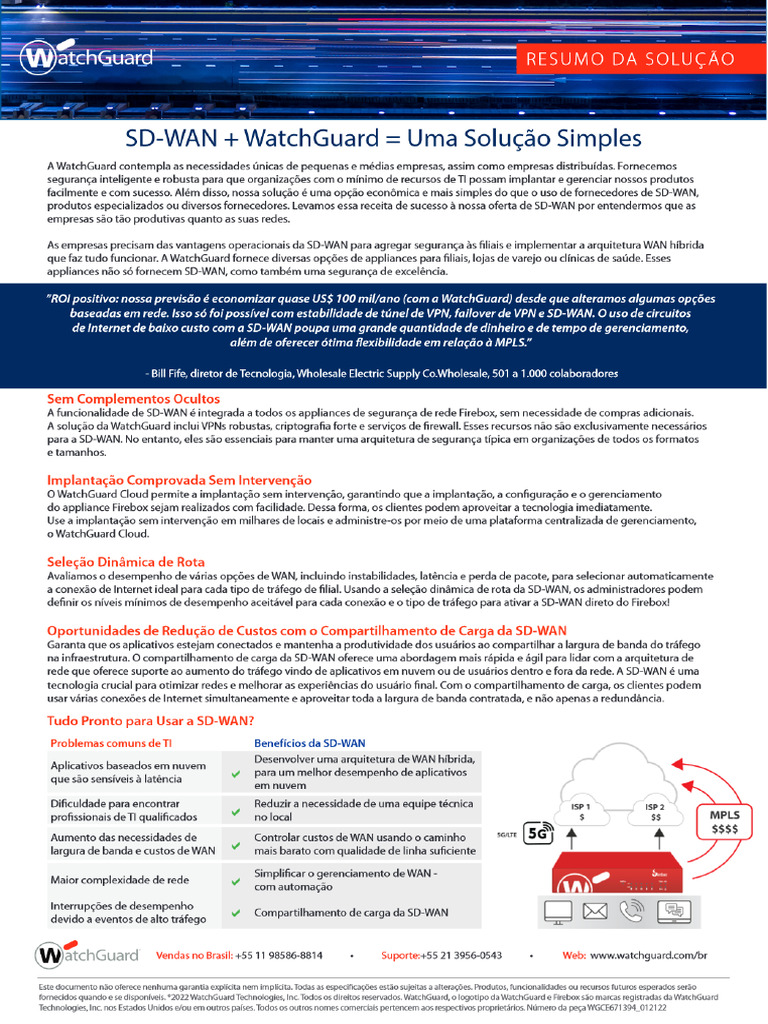 SD WAN Solution Brief - PT BR | PDF