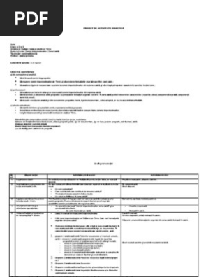 Proiect Didactic Zonele Biopedoclimatice Z Calda