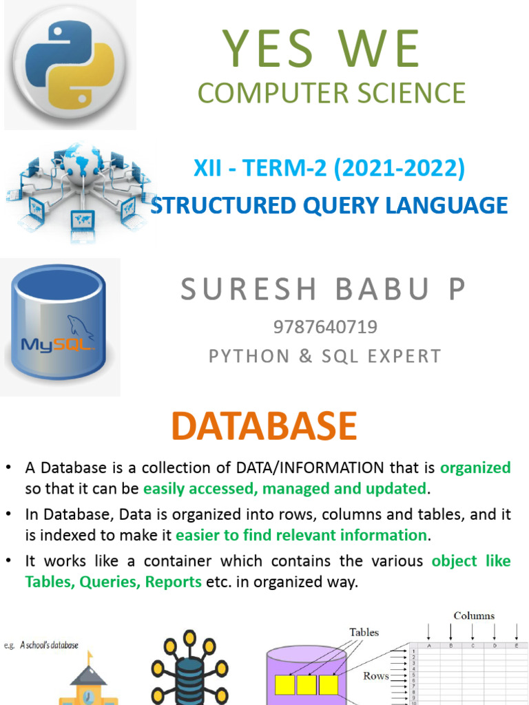 Introduction to SQL and Databases | PDF | Relational Model | Relational ...