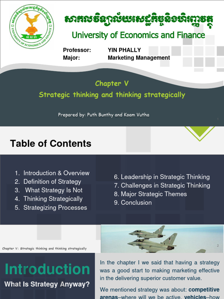 Strategic Thinking In Marketing Management Pdf Marketing Innovation