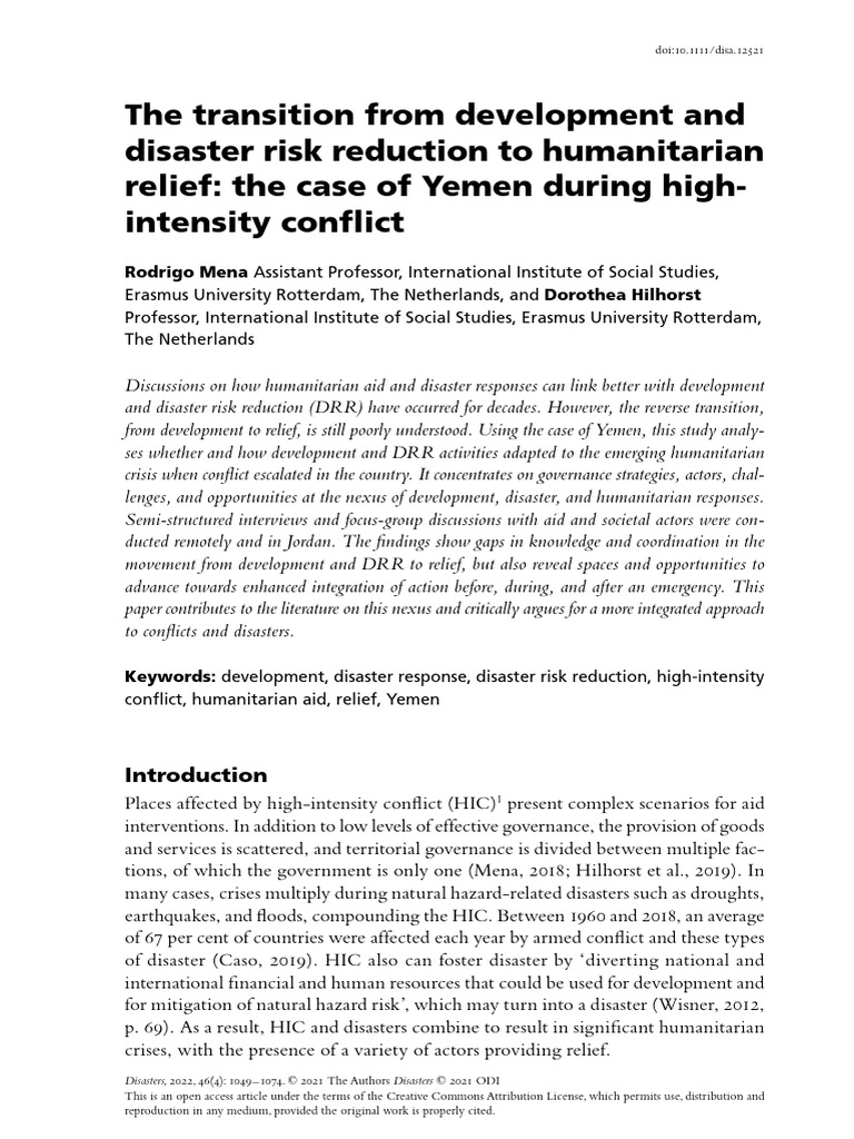 The Transition From Development and Disaster Risk Red | PDF | Disaster ...