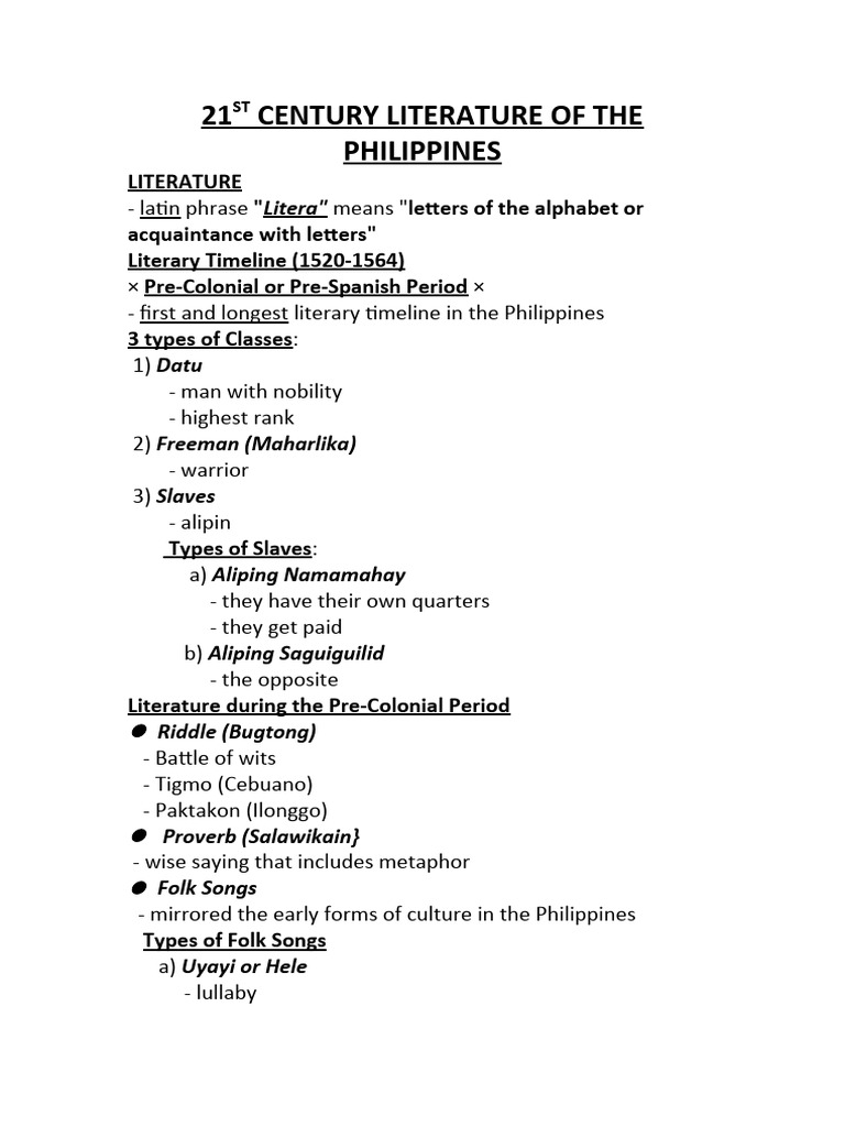 21st Century Literature Of The Philippines Pdf Spanish East Indies