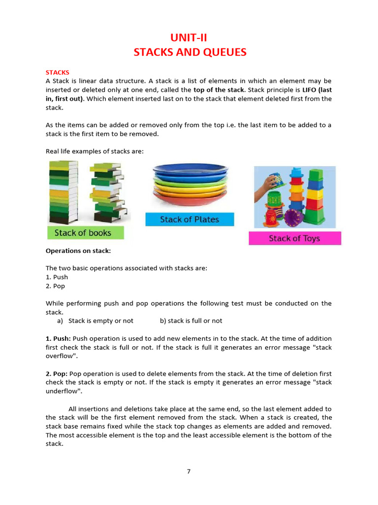 Stack and Queses | PDF | Queue (Abstract Data Type) | Computer Science