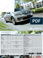 Ficha Técnica Toyota Corolla