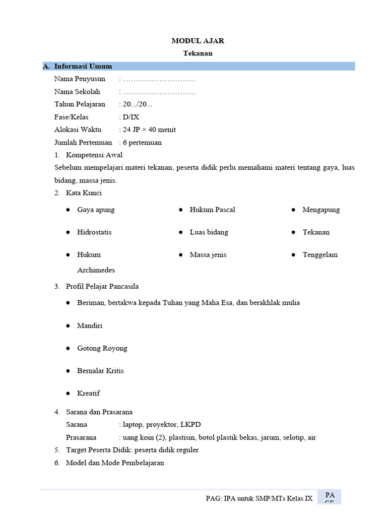 Modul Ajar Bab 3 | PDF | Seni & Disiplin Bahasa | Kajian Bahasa Asing