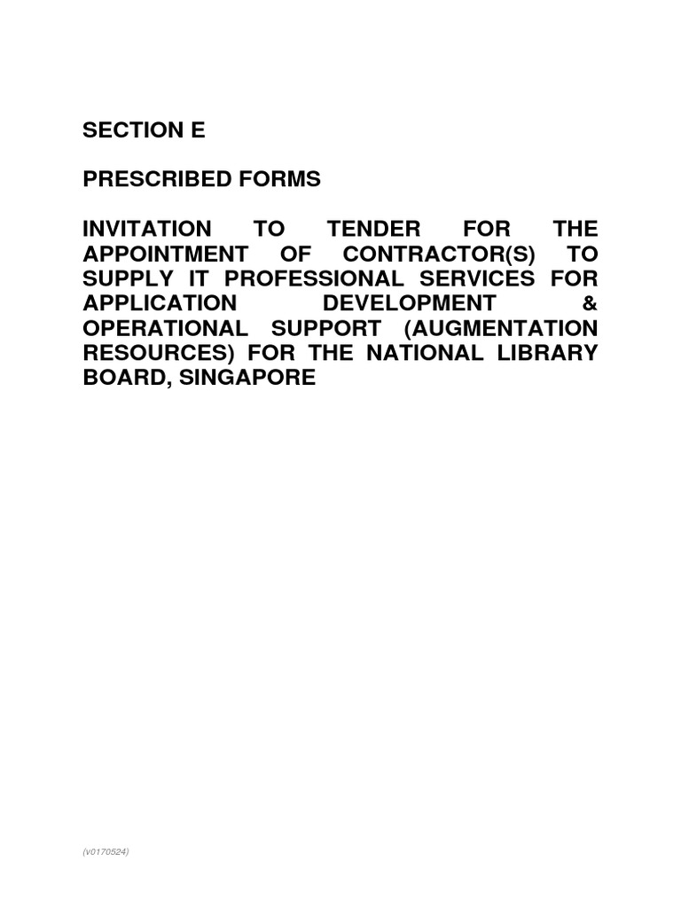 Section E - Prescribed Forms | PDF | Guarantee | Corporations