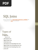 SQL Joins Cheat Sheet | PDF | Sql | Databases