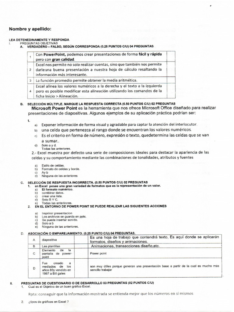 Examen Informatica PNP | PDF