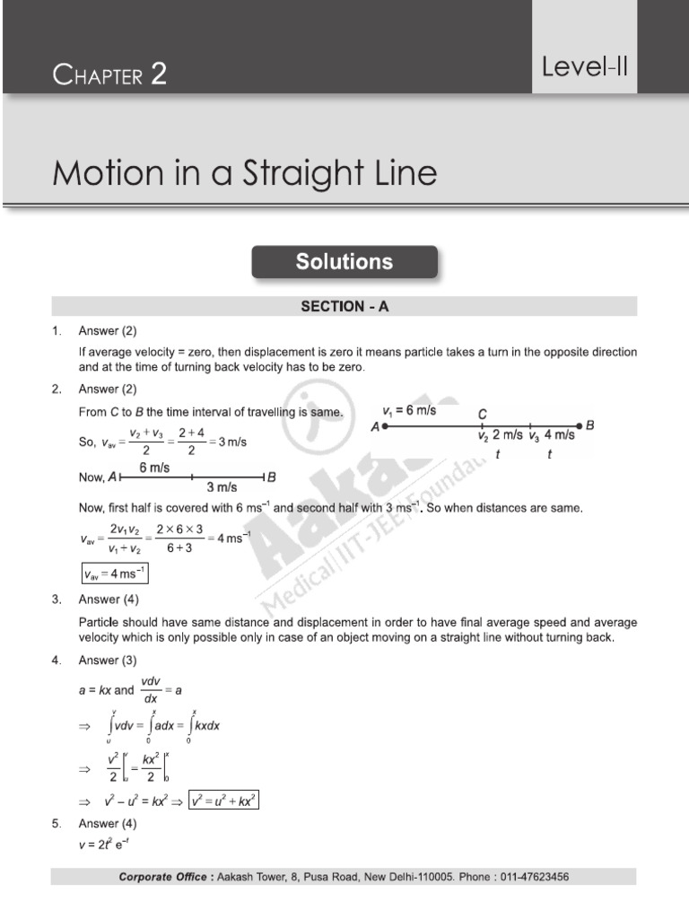 CLS MED 24 25 XI Phy Package 1 Level 2 Chapter 2 | PDF