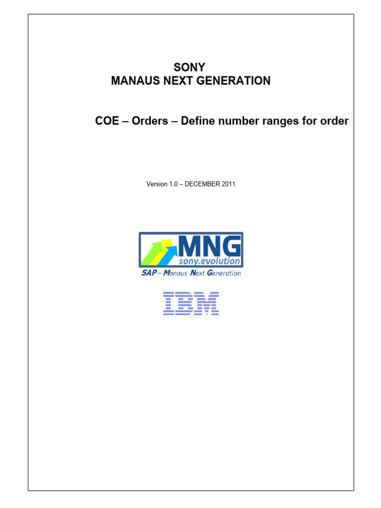 Define Order Number Ranges in SAP | PDF | Computer Science | System ...
