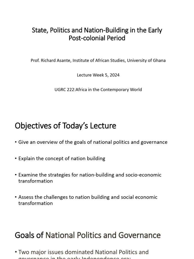 Nation-Building and Politics in Post-Colonial Africa | PDF | Political ...
