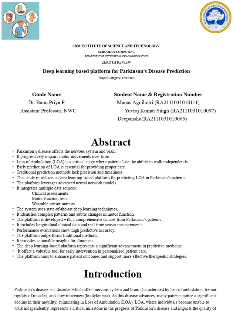 Deep Learning for Parkinson's LOA Prediction | PDF | Parkinson's ...