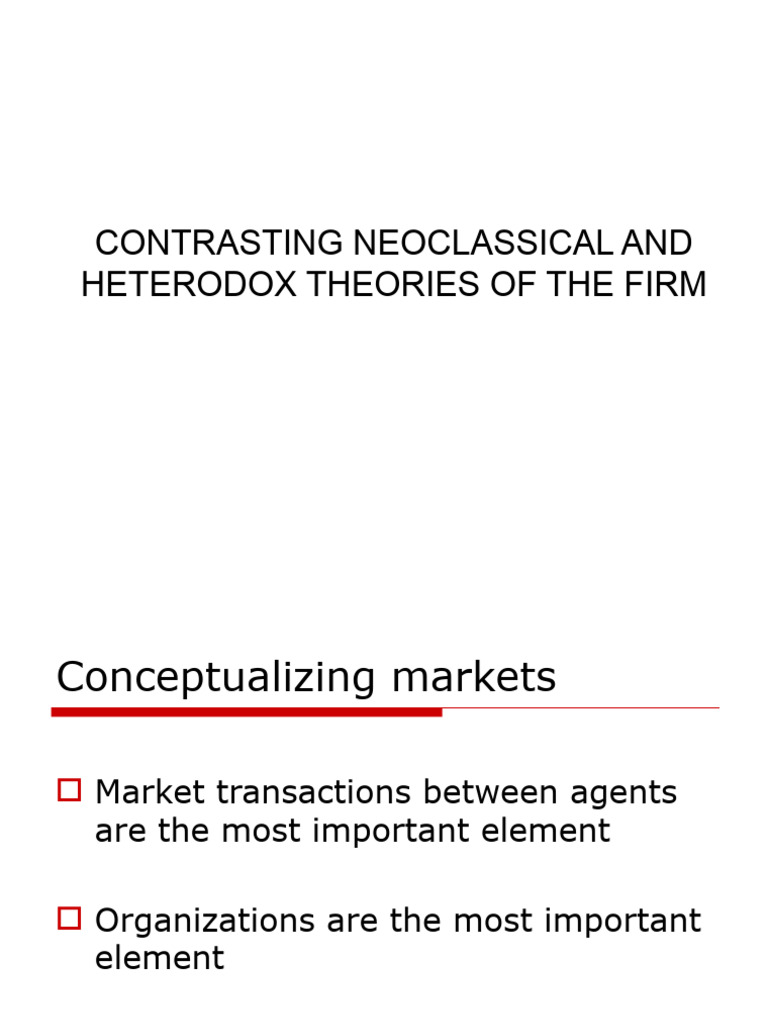 Heterodox Theories of The Firm | PDF | Mergers And Acquisitions ...