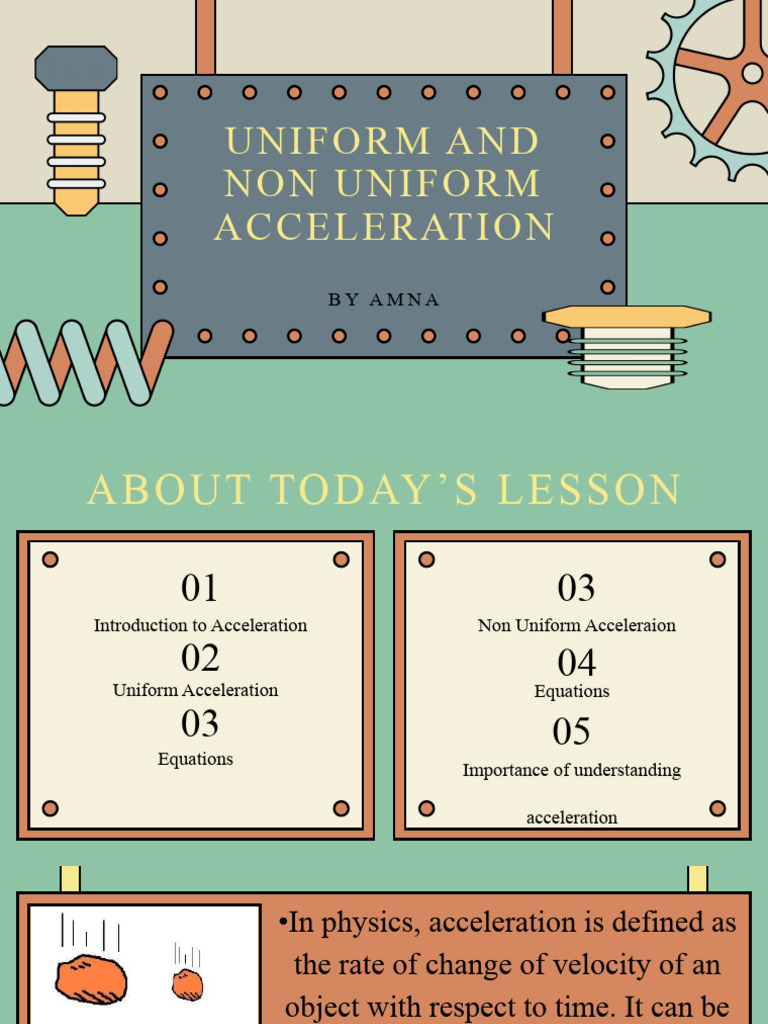 Uniform vs Non-Uniform Acceleration | PDF