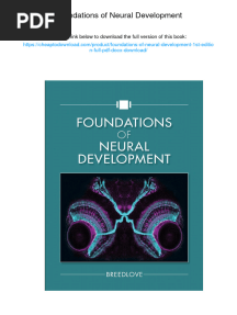 Foundations of Neural Development. 1st Edition. ISBN 1605355798, 978-1605355795