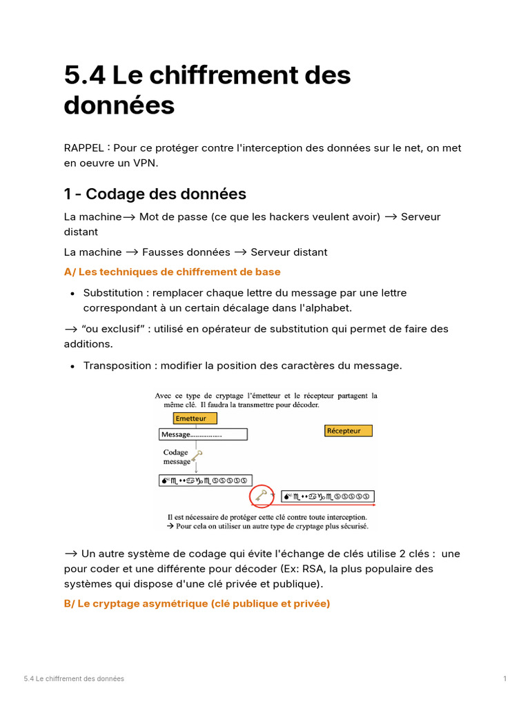 Chiffrement par substitution des données | PDF | Sécurité de la couche ...