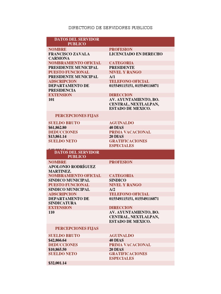 Directorio de Servidores Públicos 2025 | PDF | Política | Ciencias sociales