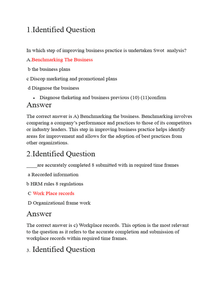 Business Improvement Practices Explained | PDF | Human Factors And ...