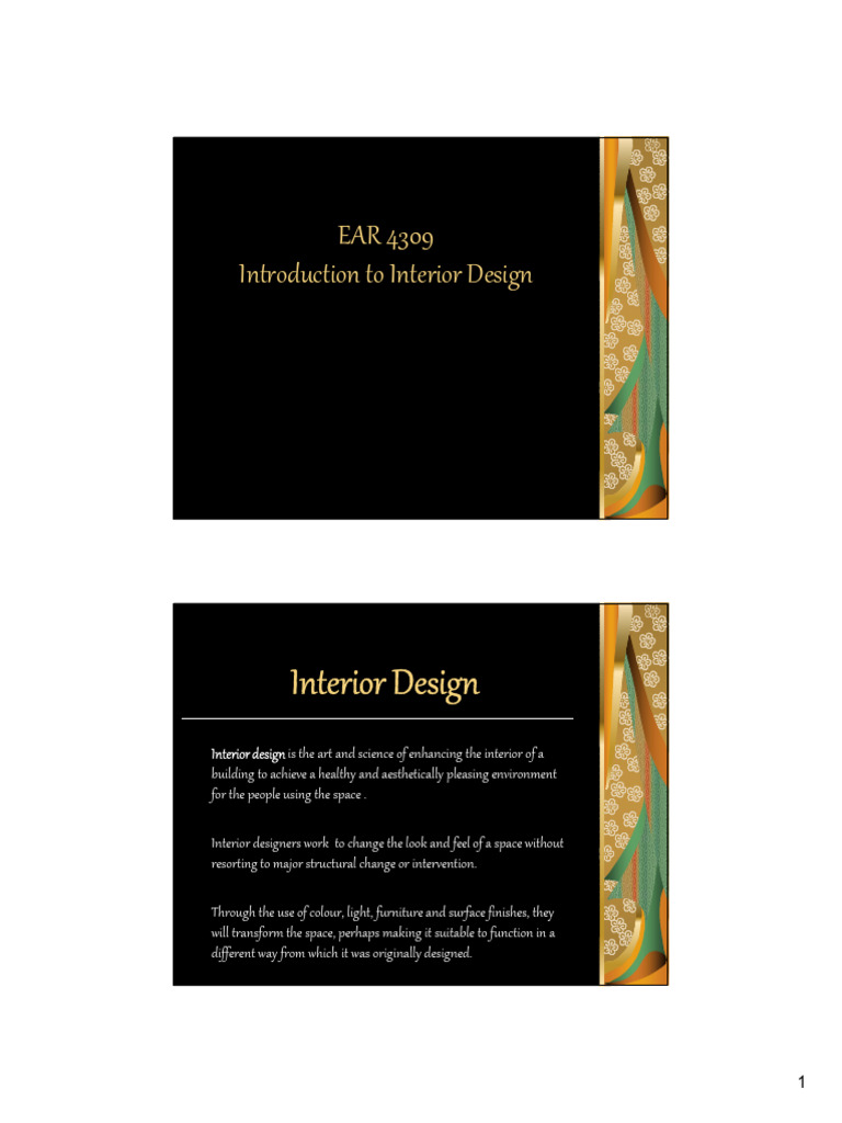 Introduction to Interior Design Concepts | PDF | Composition (Visual ...