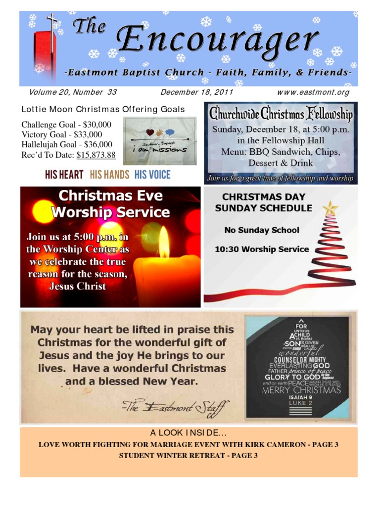 Lottie Moon Christmas Offering Goals PDF Lunch Christmas