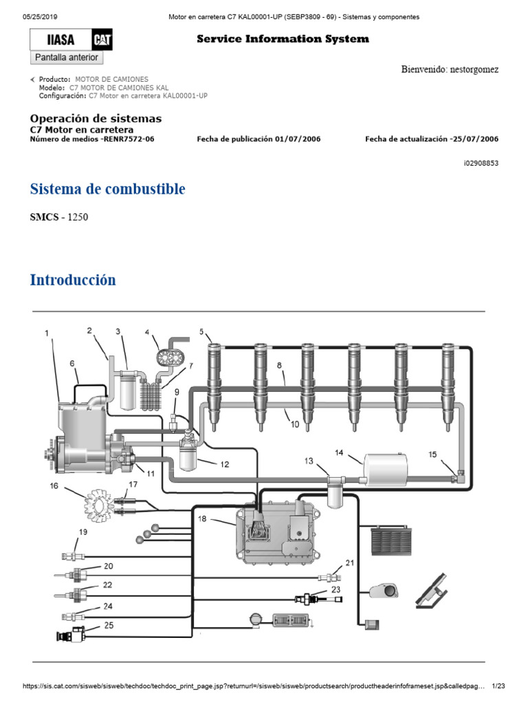 HEUI C7 Sistema de Combustible | PDF | Inyección de combustible | Solenoide