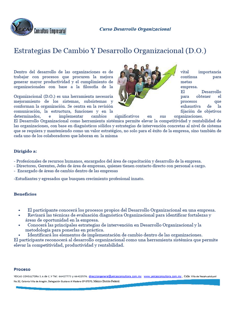 Estrategias de Cambio Y Desarrollo Organizacional (D.O | PDF | Business ...
