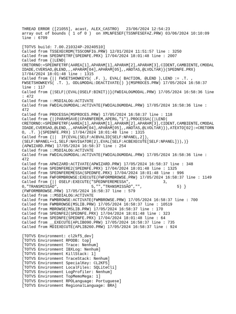 XML Array Out of Bounds Error Log | PDF | Software Development ...