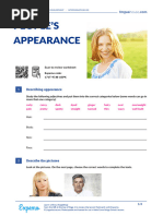 Describing Appearance in English | PDF | Hair | Human Appearance