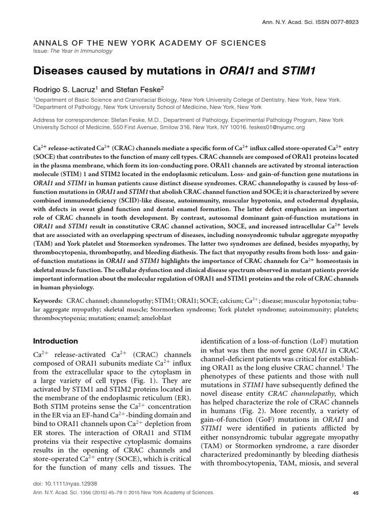 Annals of The New York Academy of Sciences - 2015 - Lacruz - Diseases ...