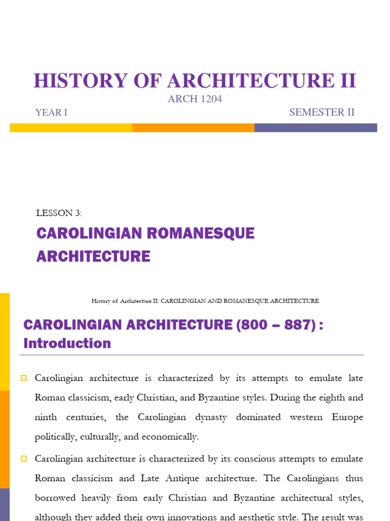 Lesson 3. Carolingian Romanesque Architecture | PDF | Vault ...