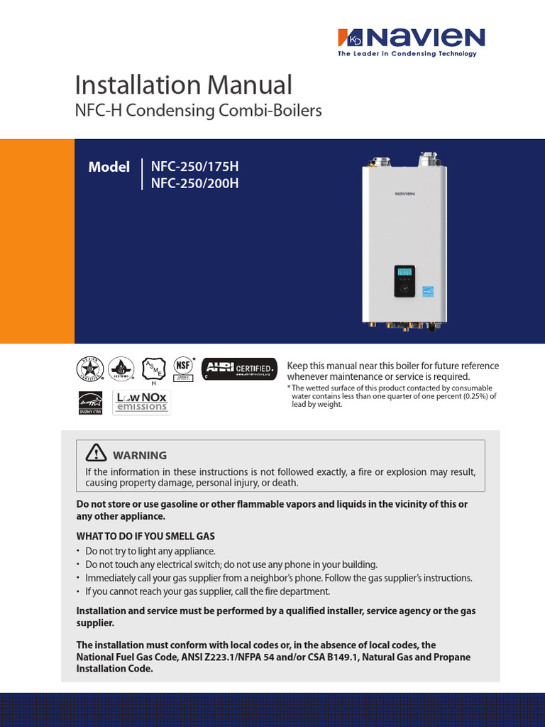 NFC H | PDF | Water Heating | Boiler