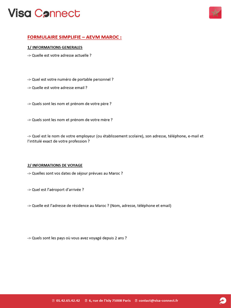 Guide de Demande AEVM pour le Maroc | PDF | Évolution de carrière ...