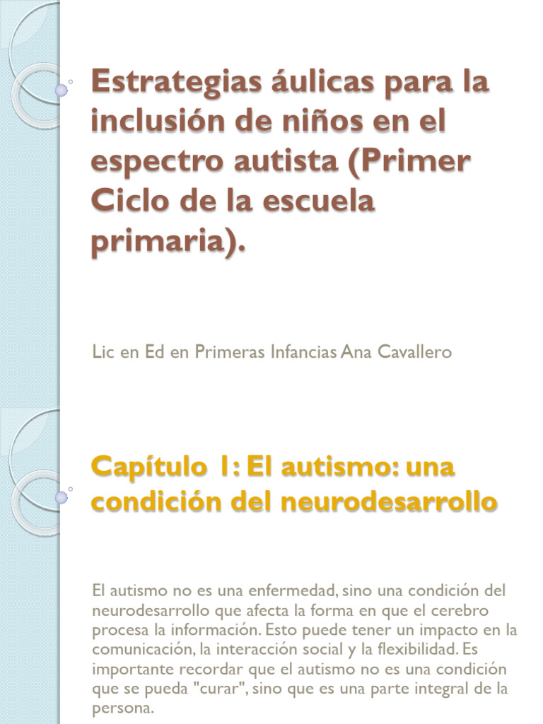 Inclusión de niños autistas en aula | PDF | Espectro autista | Aprendizaje