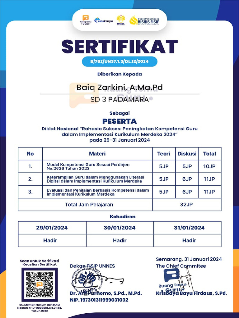 Baiq Zarkini, A.Ma - PD - SD 3 PADAMARA | PDF