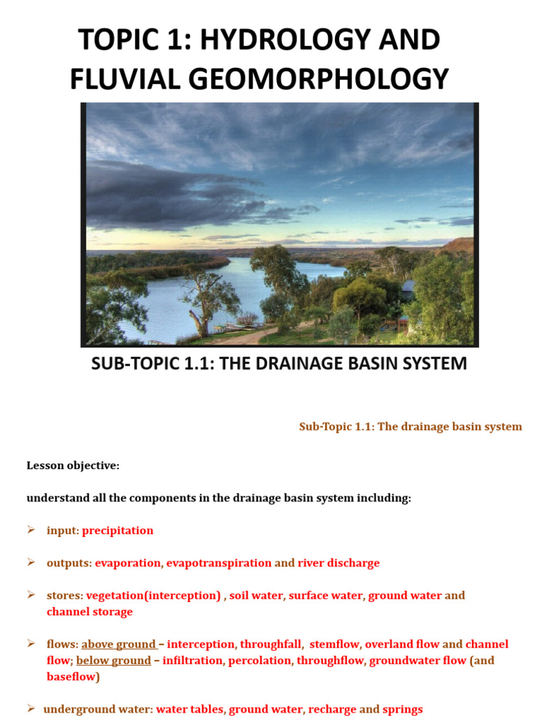 Understanding Drainage Basin Systems | PDF | Surface Runoff | Groundwater