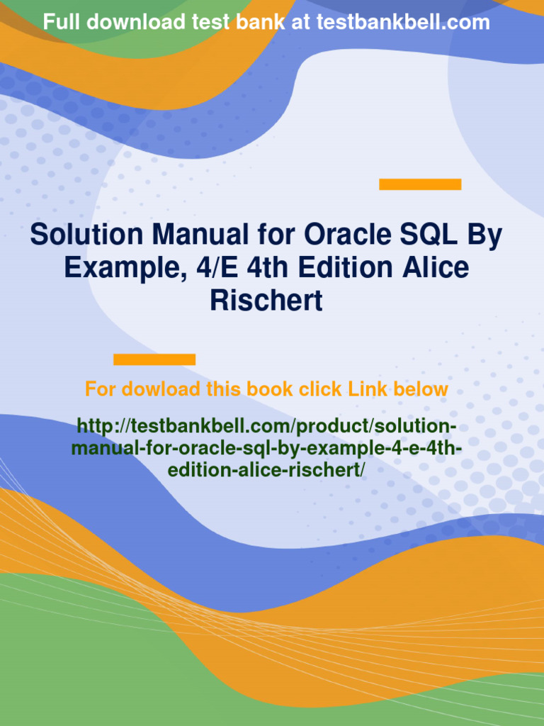 Solution manual for oracle sql by example 4 e 4th edition alice
